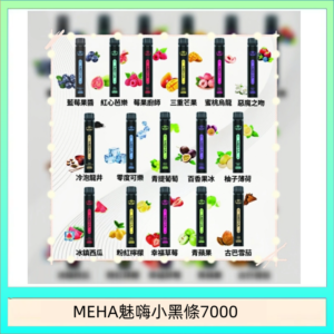 MEHA XBAR 魅嗨 小黑條7000口 拋棄式電子煙·續航持久